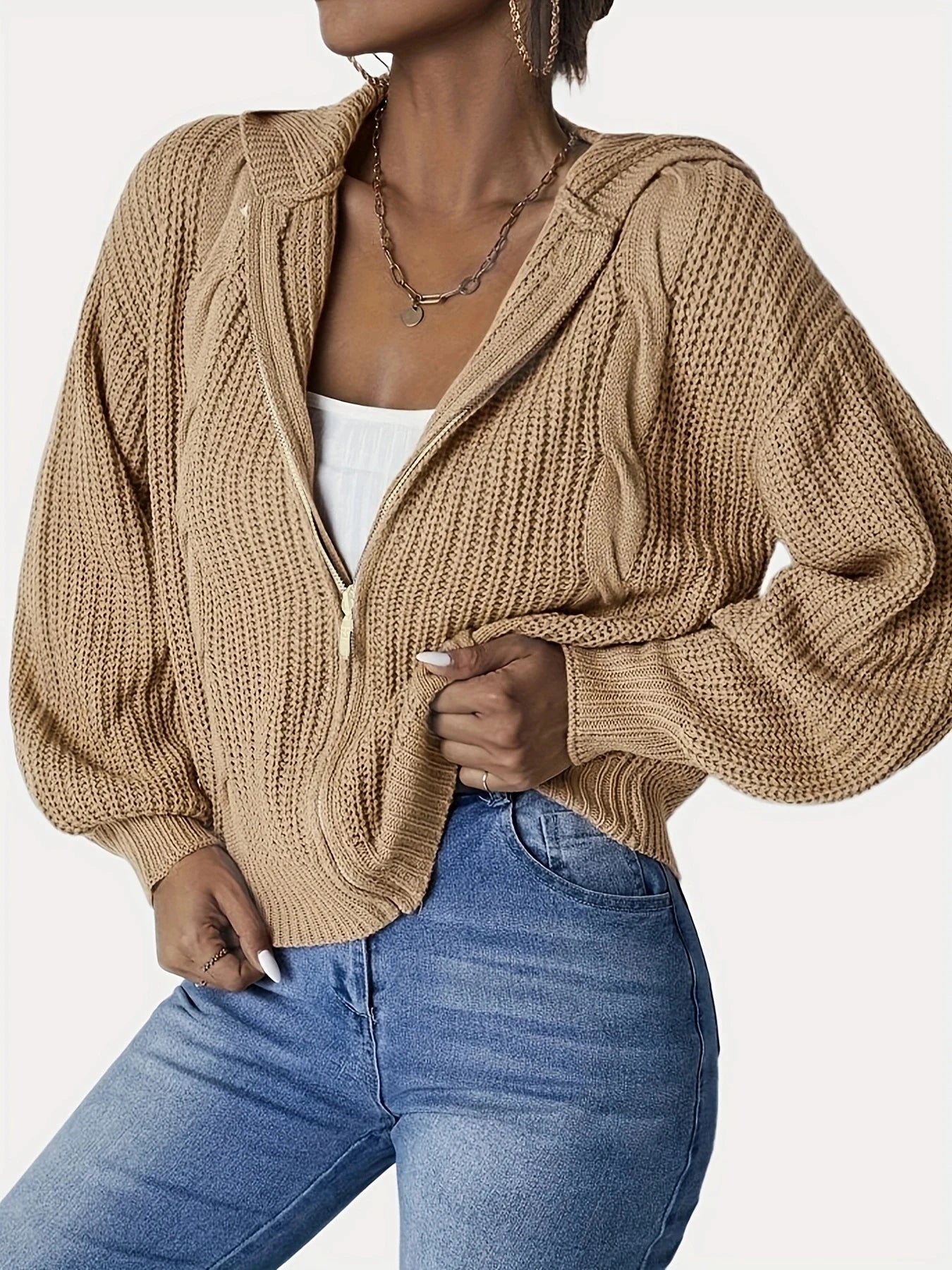 Cardigan Zip-Up Hoodie By COZI™